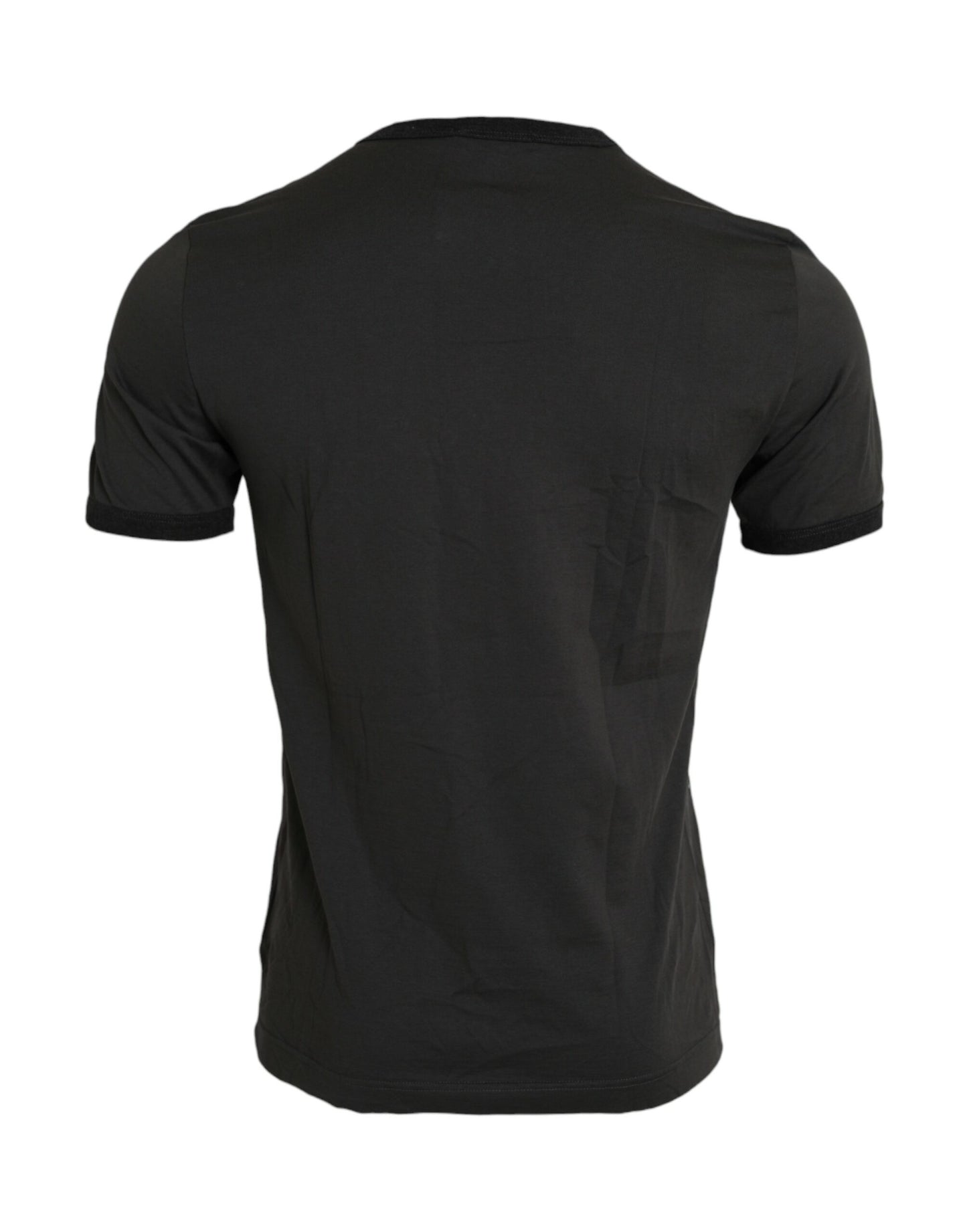 Gray Crown Floral Cotton Crew Neck T-shirt