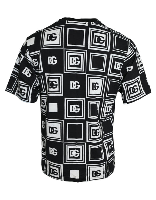 Black White Logo Print Short Sleeves T-shirt