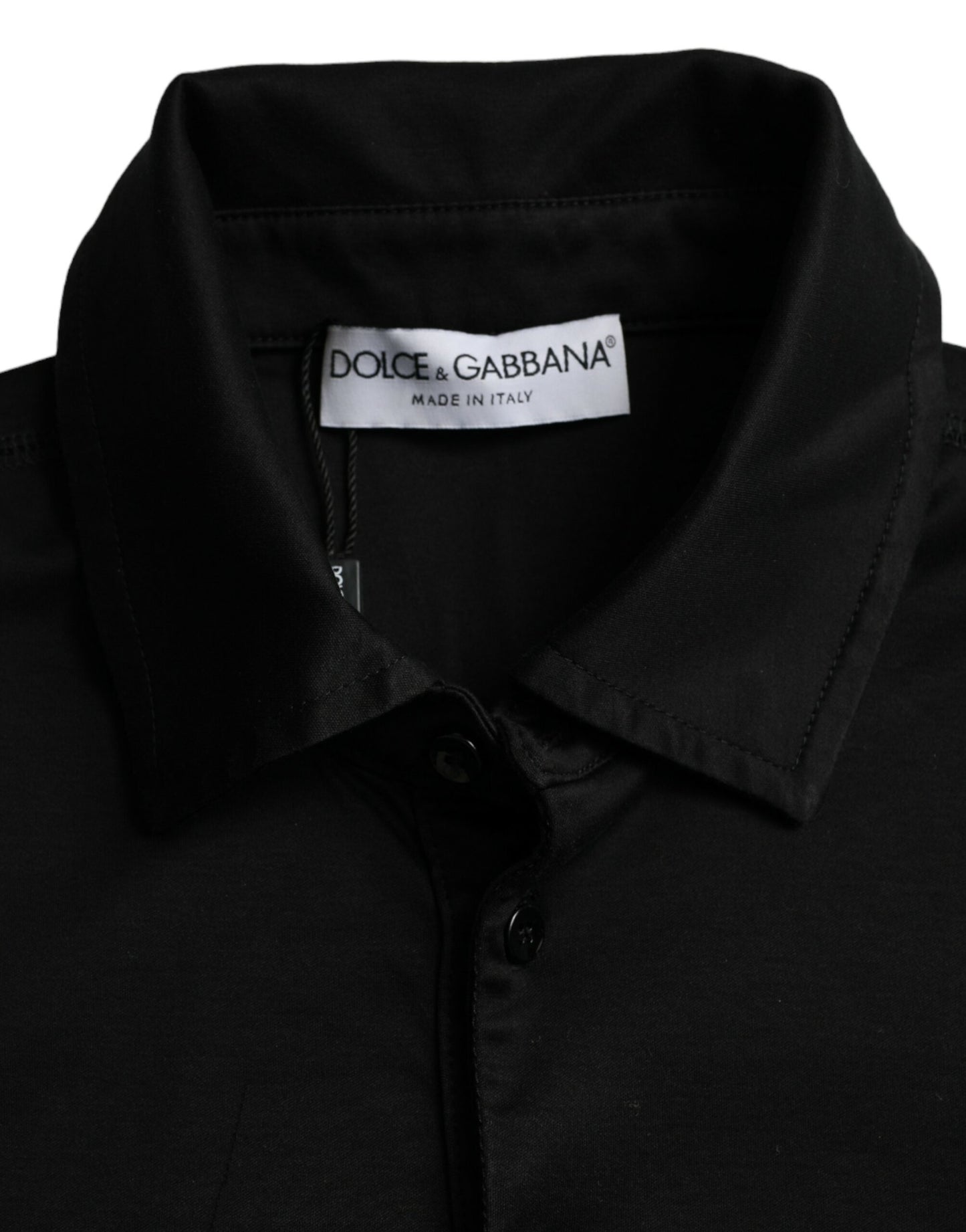 Black Logo Collared Short Sleeves Polo T-shirt
