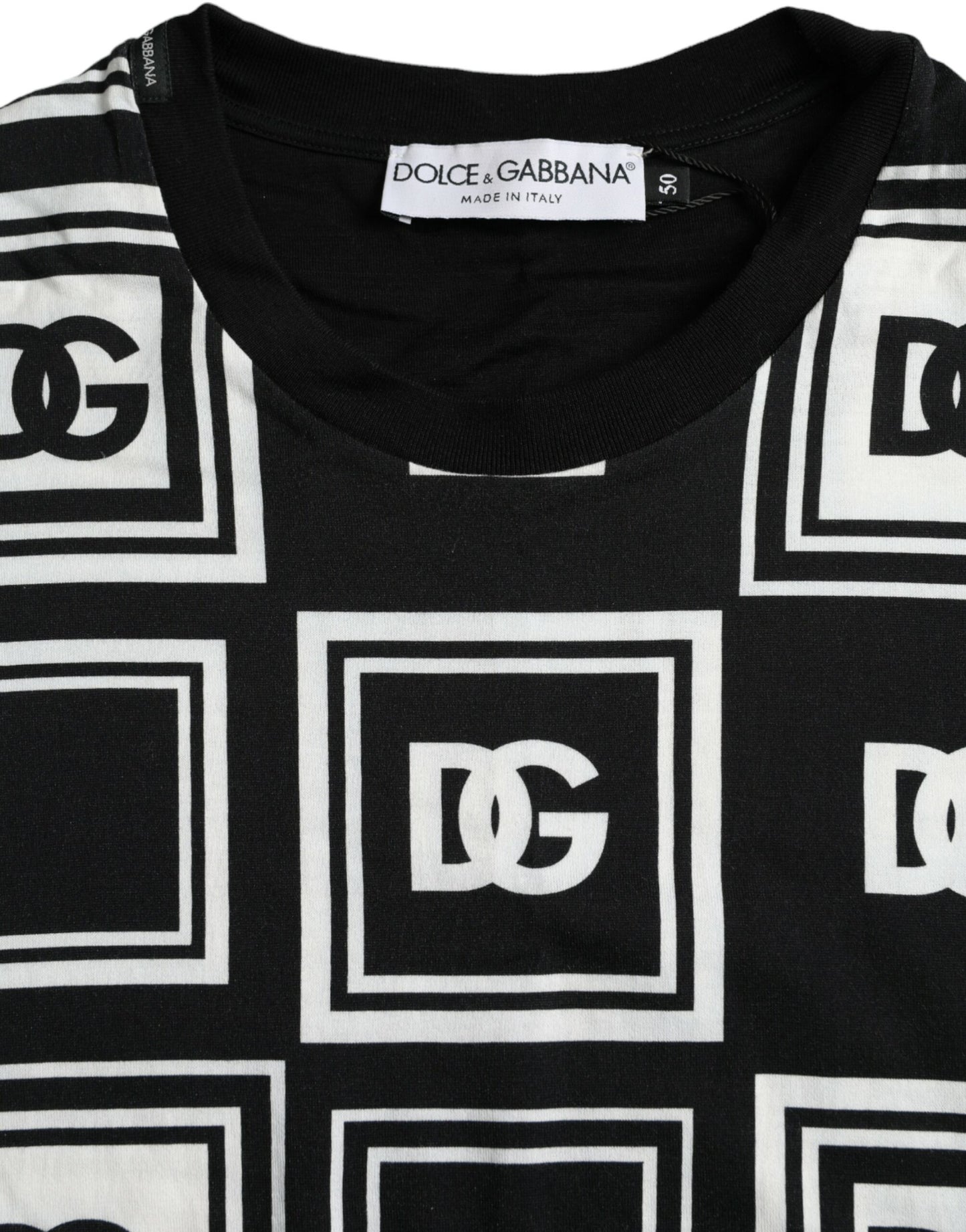 Black White Logo Cotton Short Sleeves T-shirt