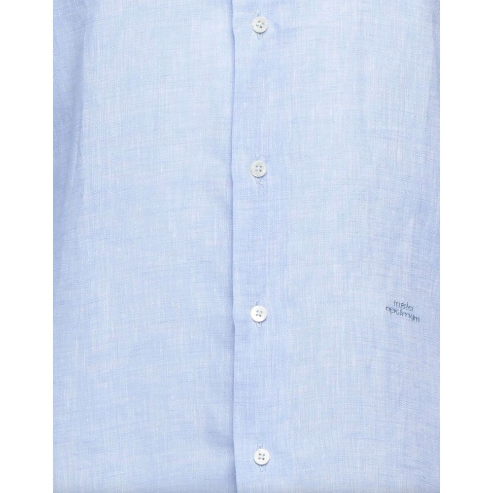 Elegant Light Blue Linen Shirt