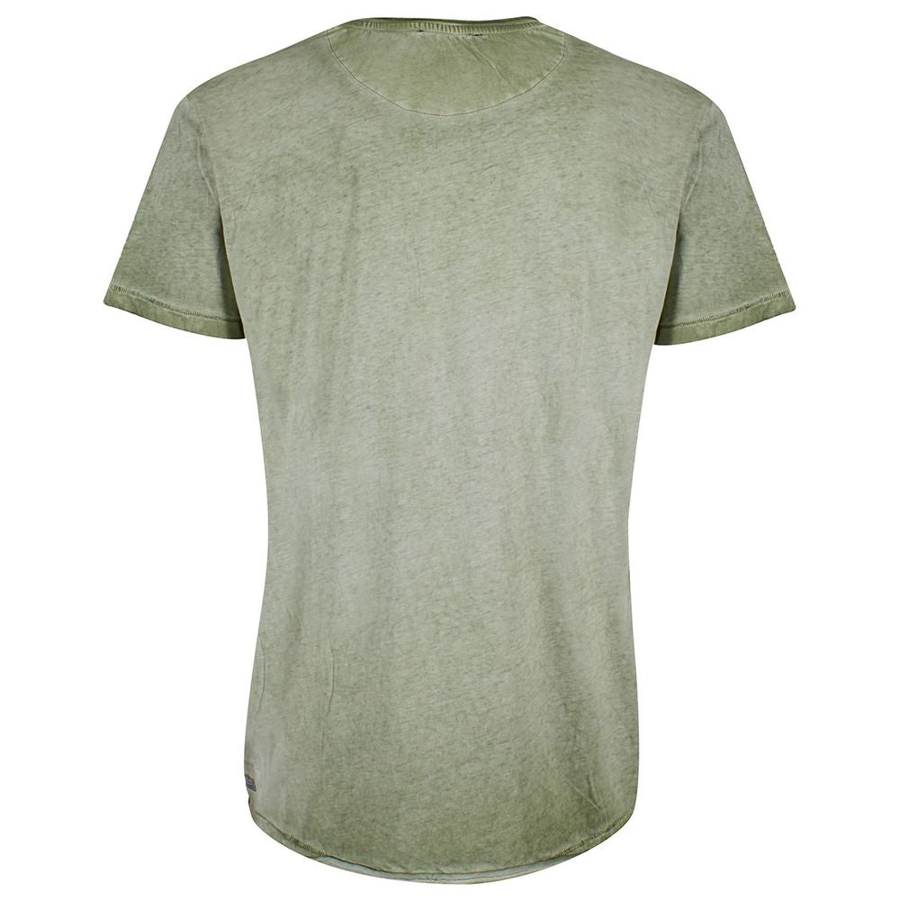 Green Cotton Men T-Shirt