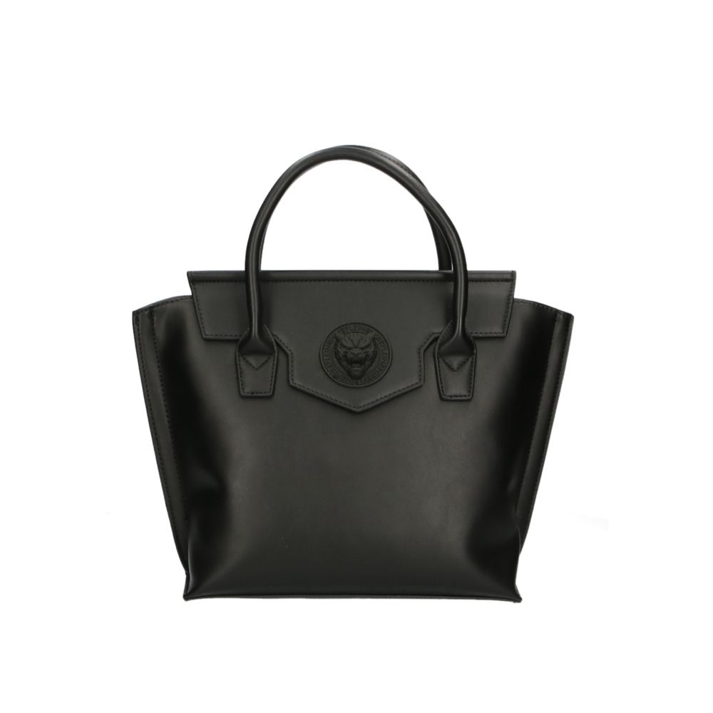 Black Polyethylene Women Handbag