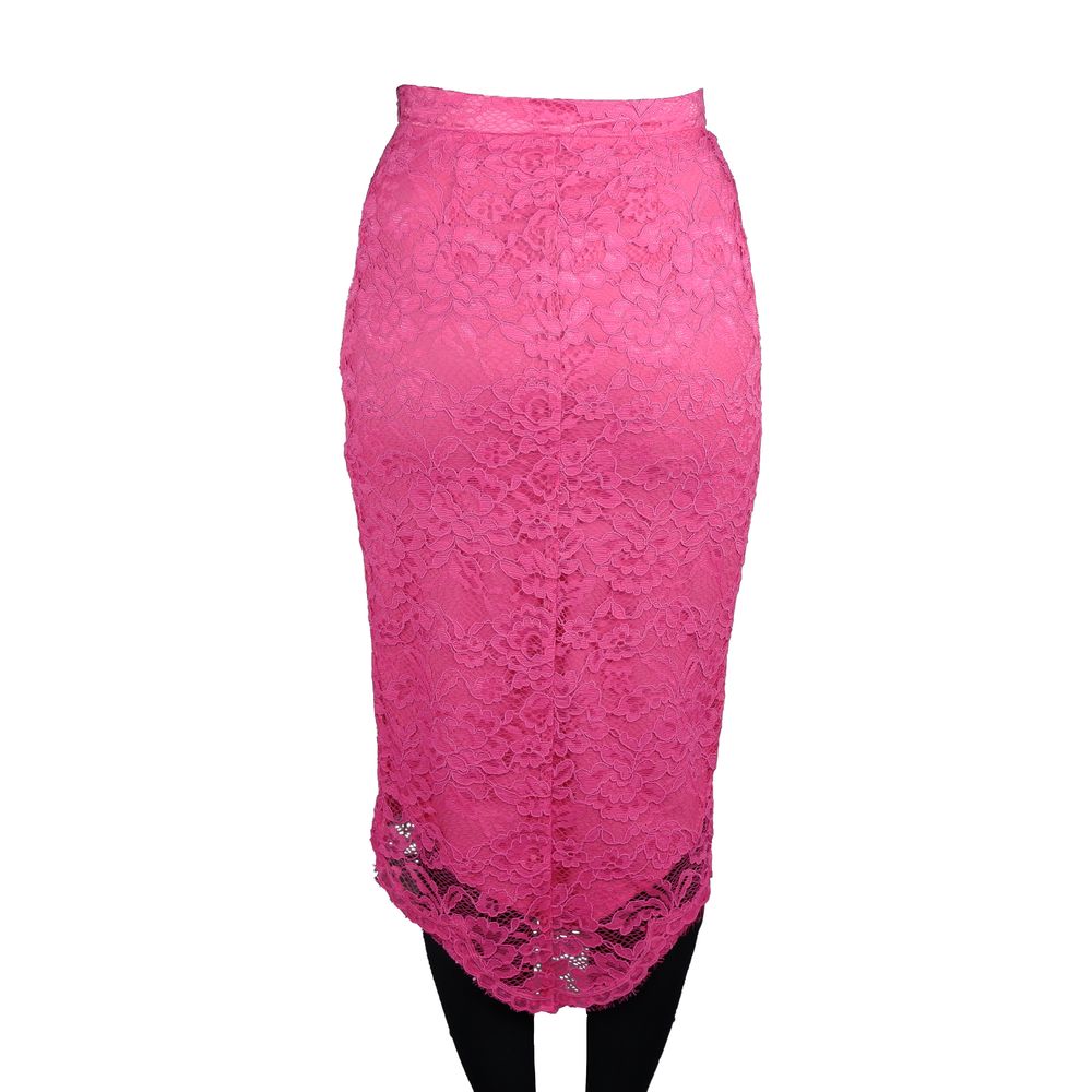 Fuchsia Viscose Women Skirt