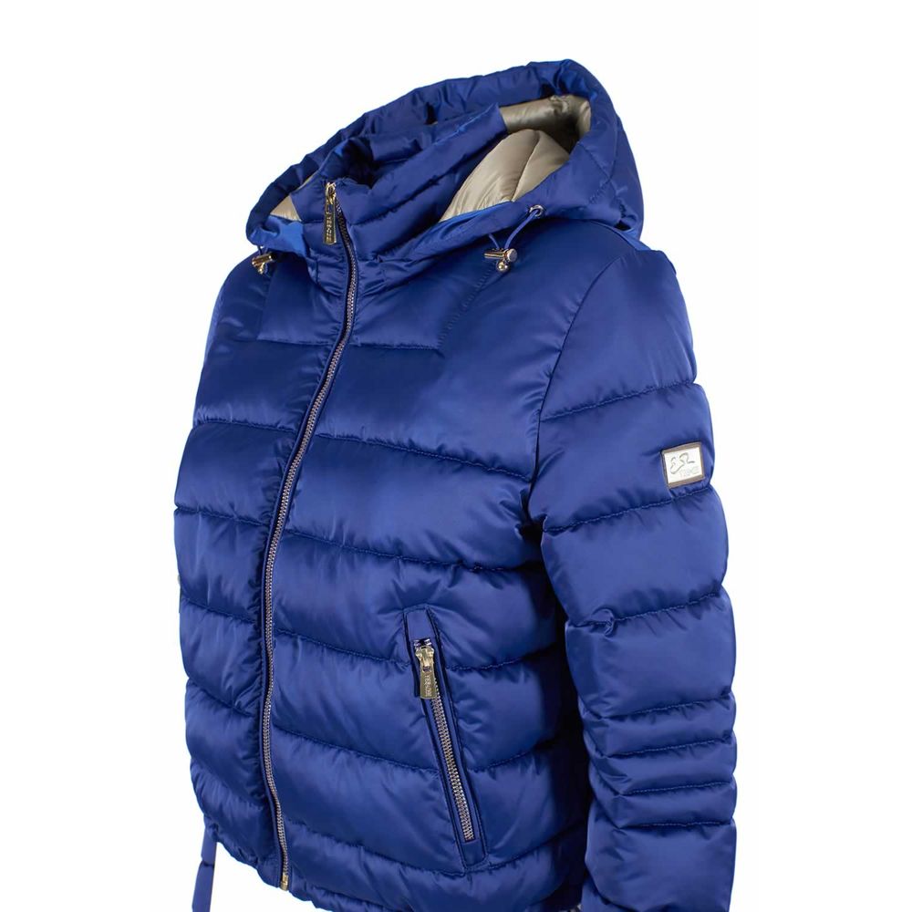 Blue Polyester Women Jacket