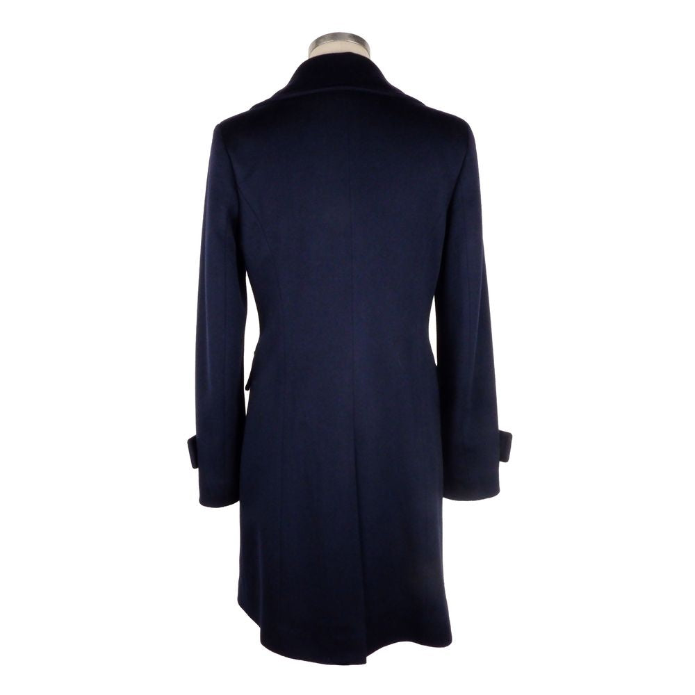 Blue Wool Women Coat