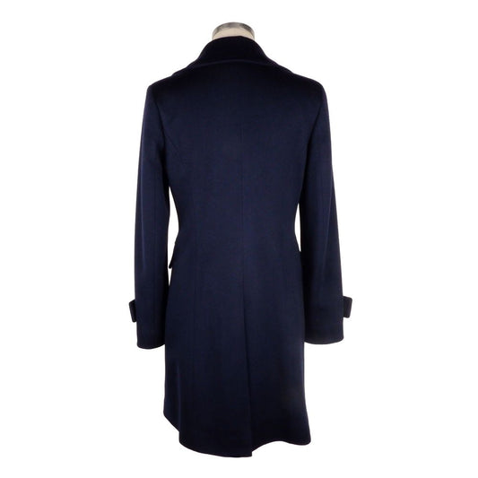 Blue Wool Women Coat