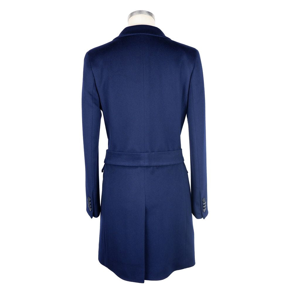 Blue Wool Women Coat