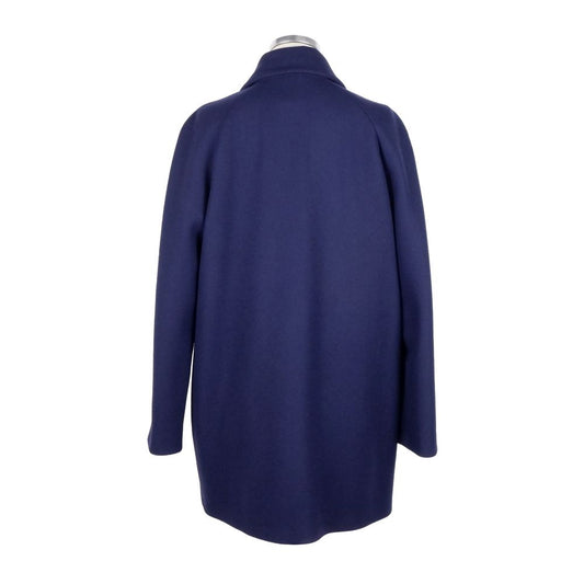 Blue Wool Women Coat
