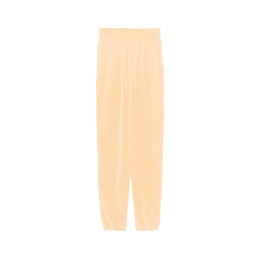 Chic Pink Cotton Sweatpants with Side Openings