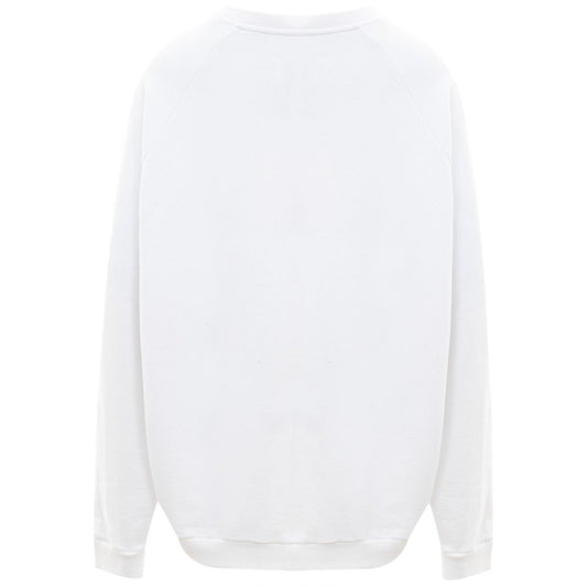 Elegant Cotton Knit Sweater in Pristine White