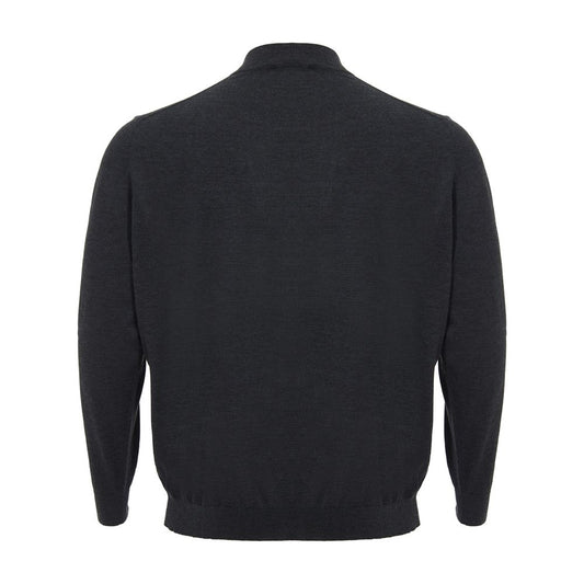 Elegant Gray Cashmere Sweater for Men