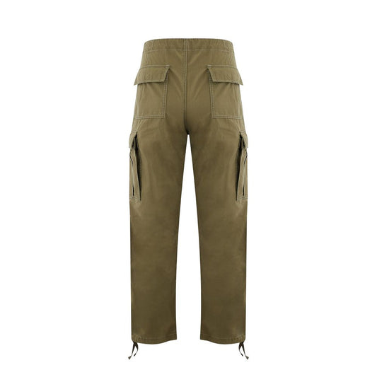 Elegant Green Cotton Trousers