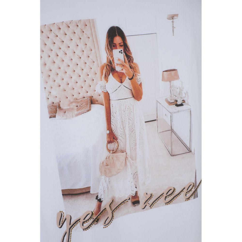 White Cotton Women Top