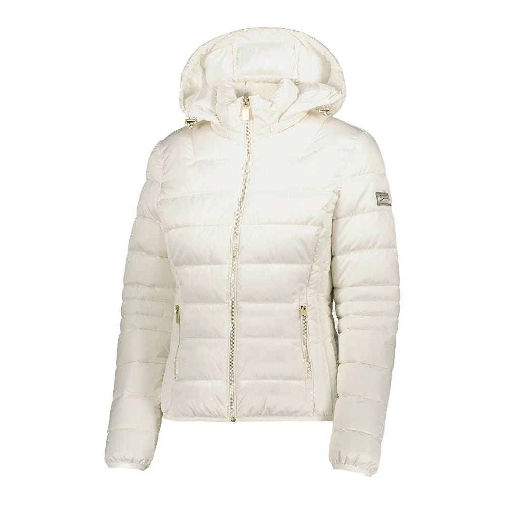White Polyester Women Jacket