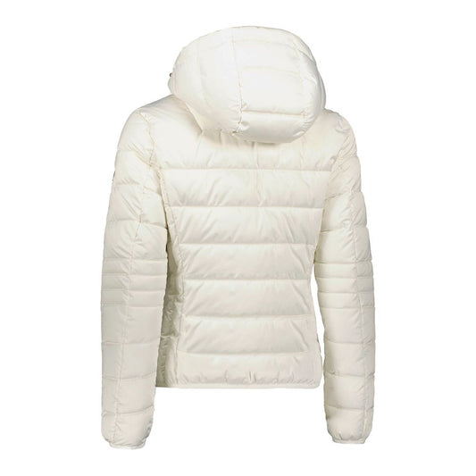 White Polyester Women Jacket