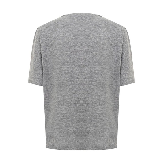 Chic Gray Cotton Tee for the Modern Woman