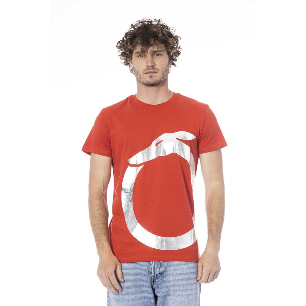 Red Cotton Men T-Shirt