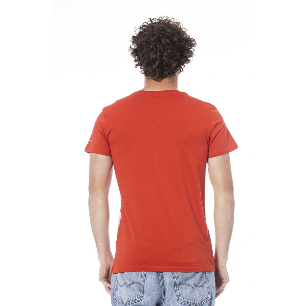 Red Cotton Men T-Shirt