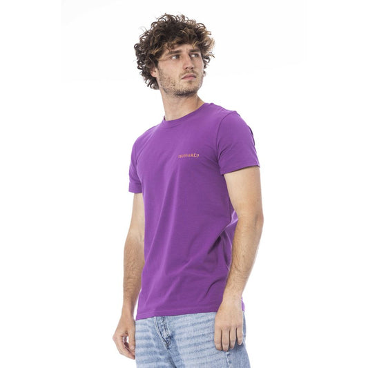 Purple Cotton Men T-Shirt