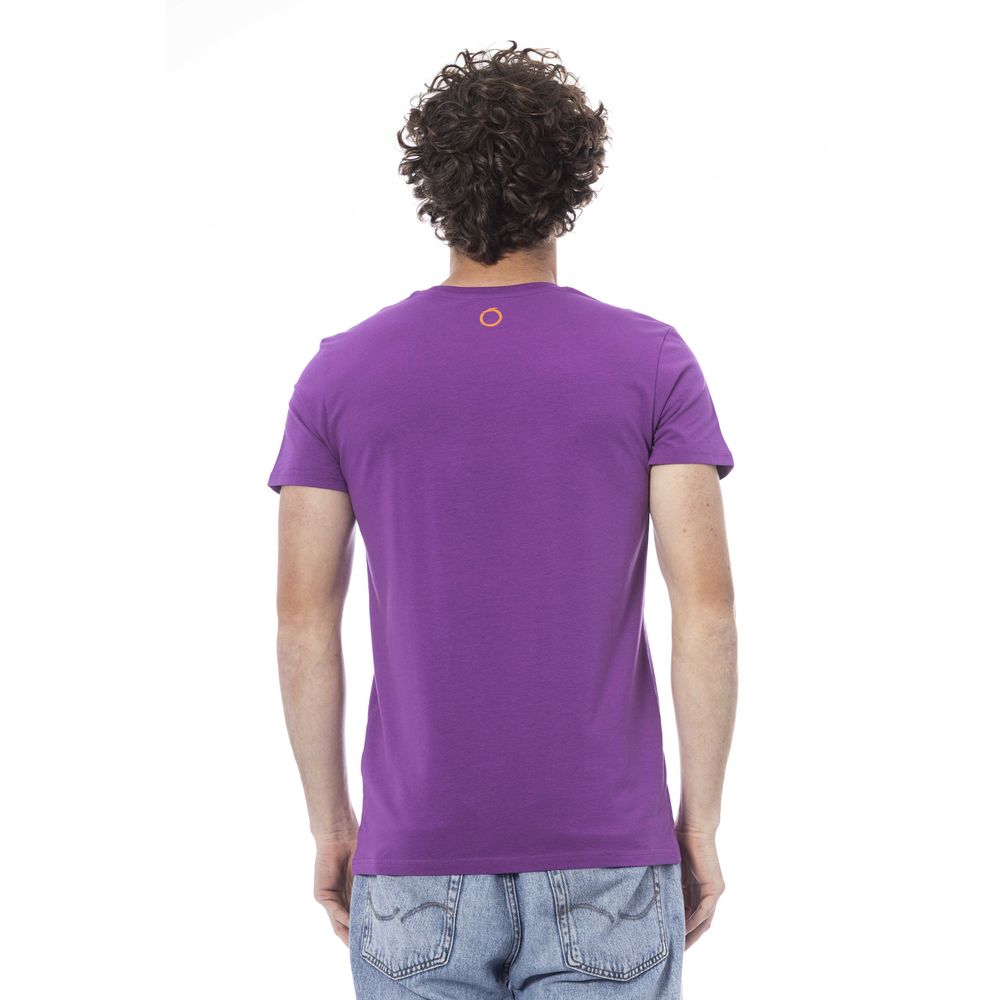 Purple Cotton Men T-Shirt