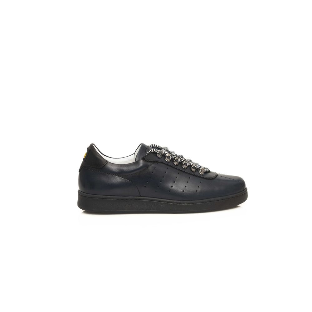 Blue Calf Leather Men Sneaker