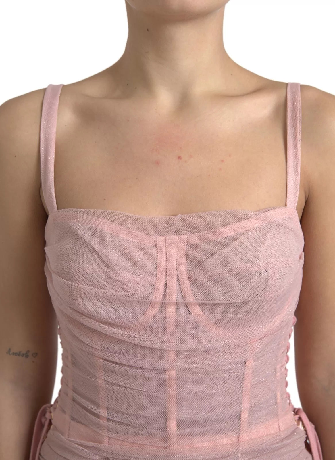 Pink Bustier Corset Lace Up Bodycon Dress