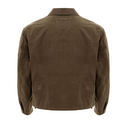 Chic Beige Polyamide Jacket For Men