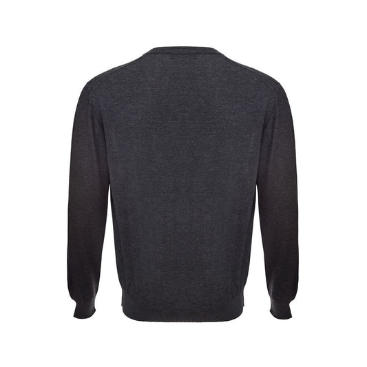 Elegant Gray Cashmere Sweater for Men