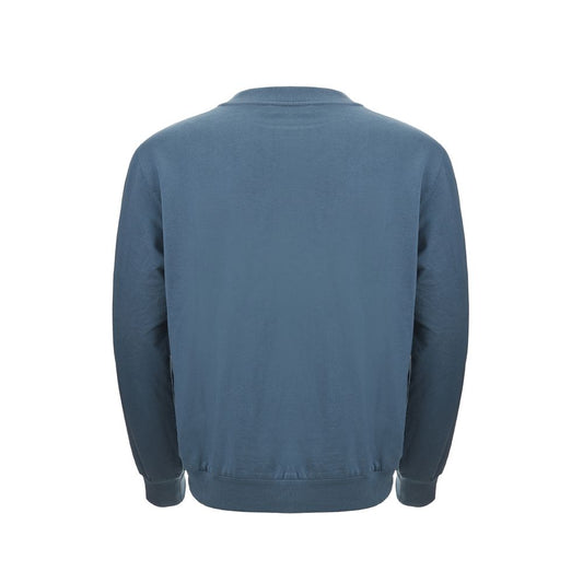 Elegant Cotton Blue Sweater for Men