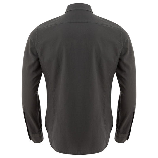 Elegant Gray Cotton Shirt for Men