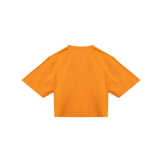 Orange Cotton Statement Top for Women