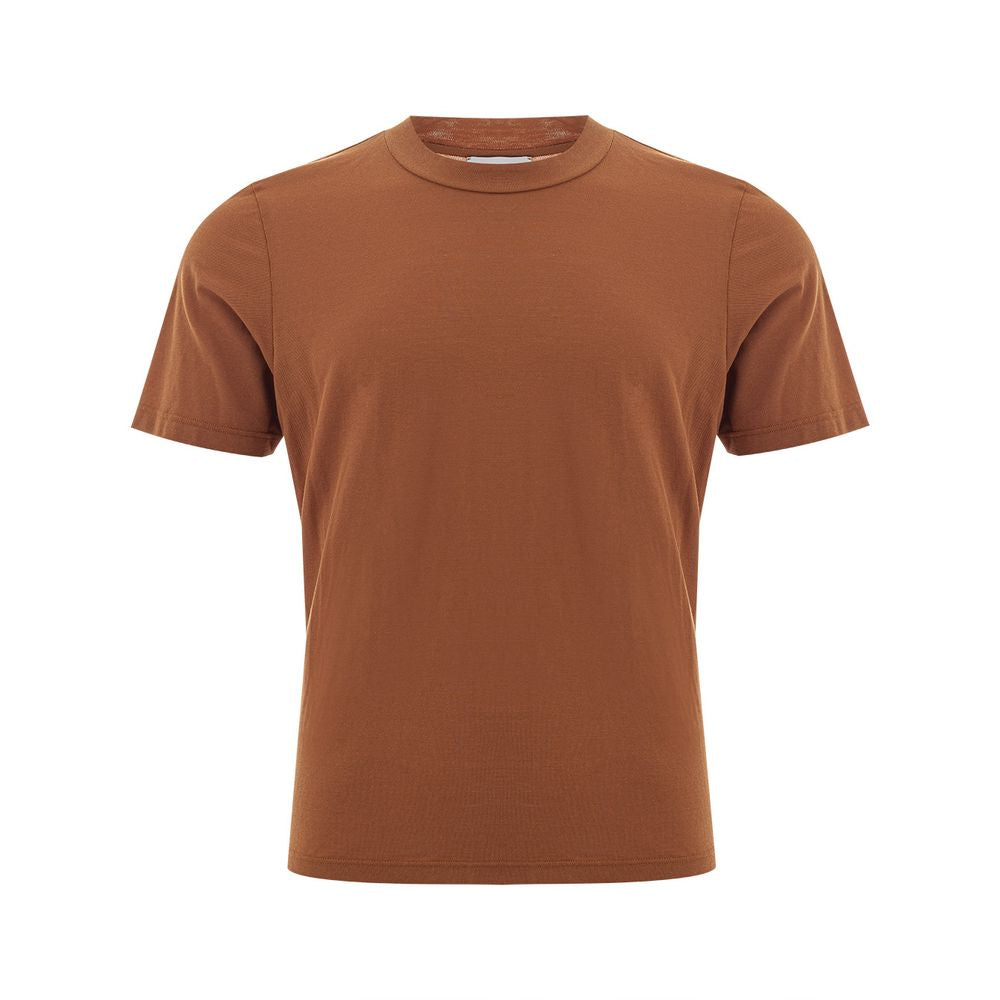 Elegant Cotton T-Shirt in Rich Brown