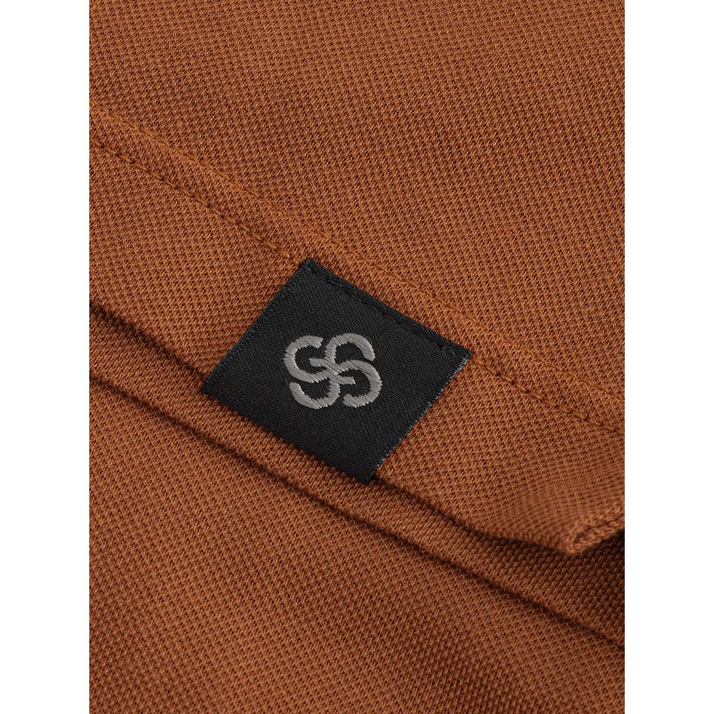 Elegant Cotton T-Shirt in Rich Brown