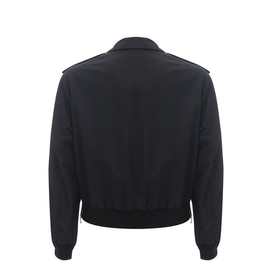 Elegant Black Polyamide Jacket for Men