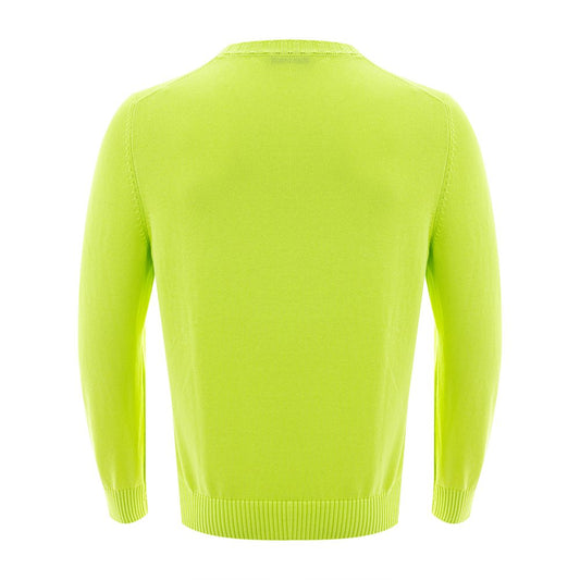 Radiant Yellow Italian Cotton Sweater for Men