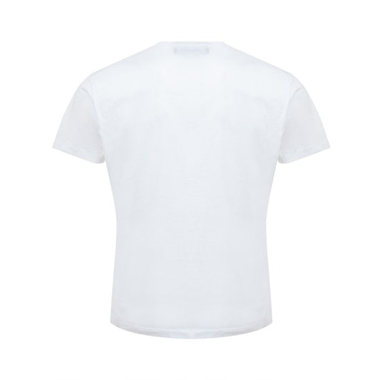 Sleek White Cotton Tee for Men