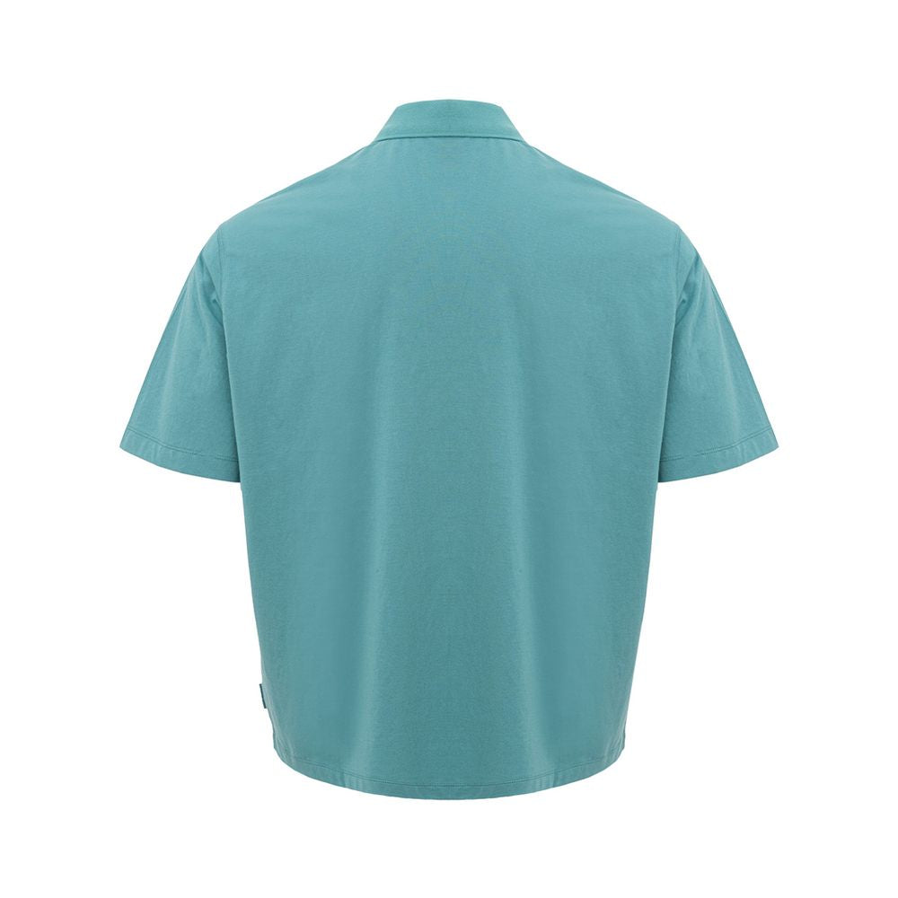 Chic Light Blue Cotton Polo Shirt