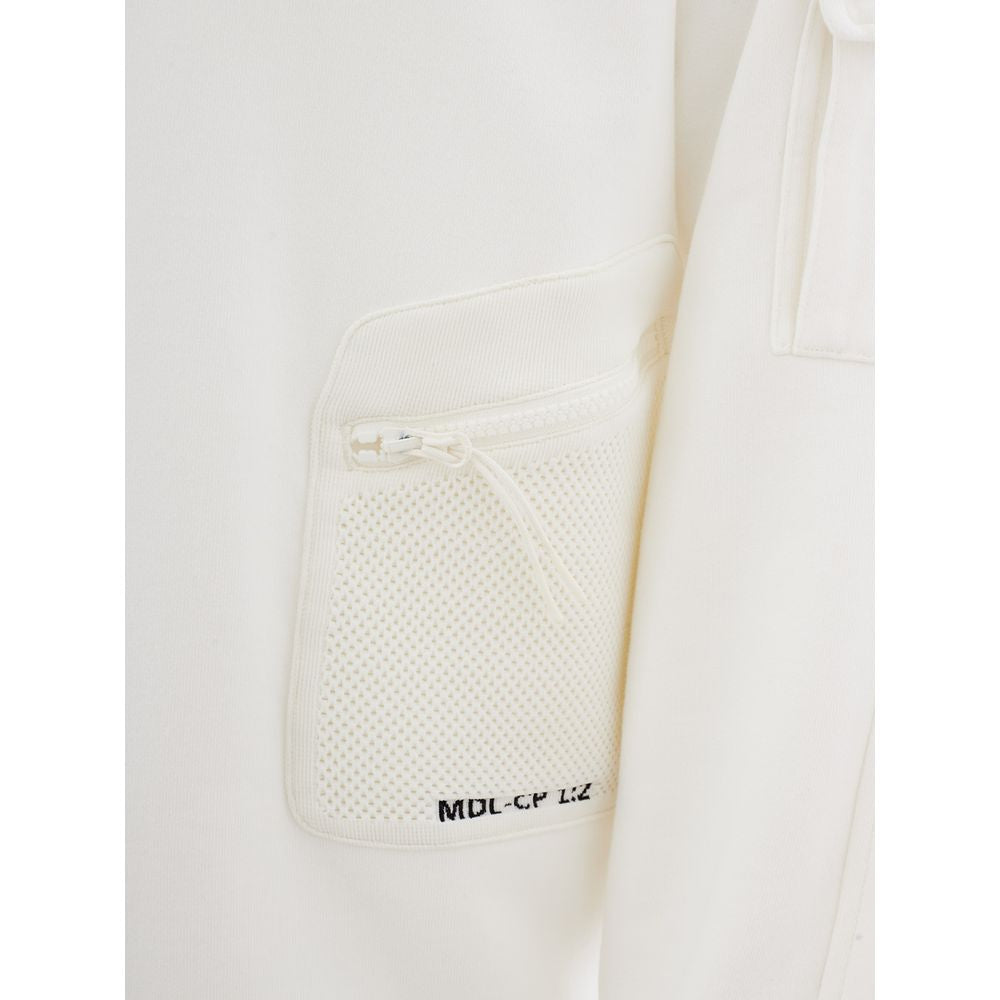 Elevated White Cotton Sweater for Men