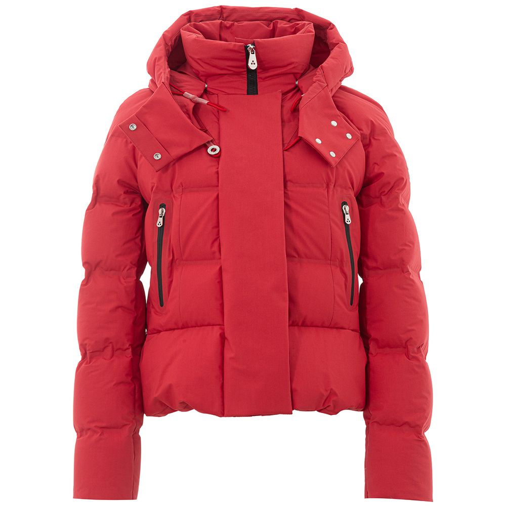 Chic Red Cotton Jacket for Sophisticated Style