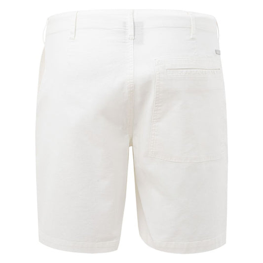 Elegant White Cotton Shorts for Men