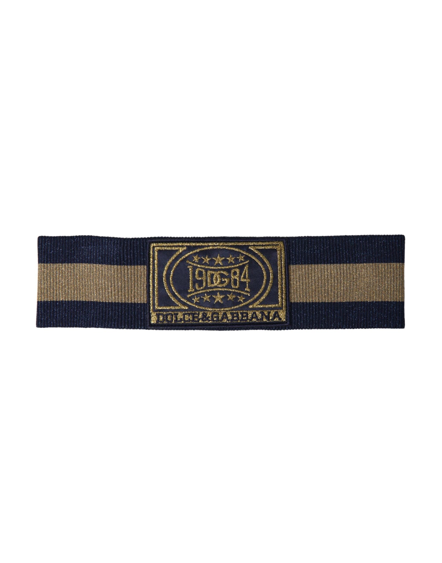 Black Gold Jacquard Viscose Head Band Hat Men