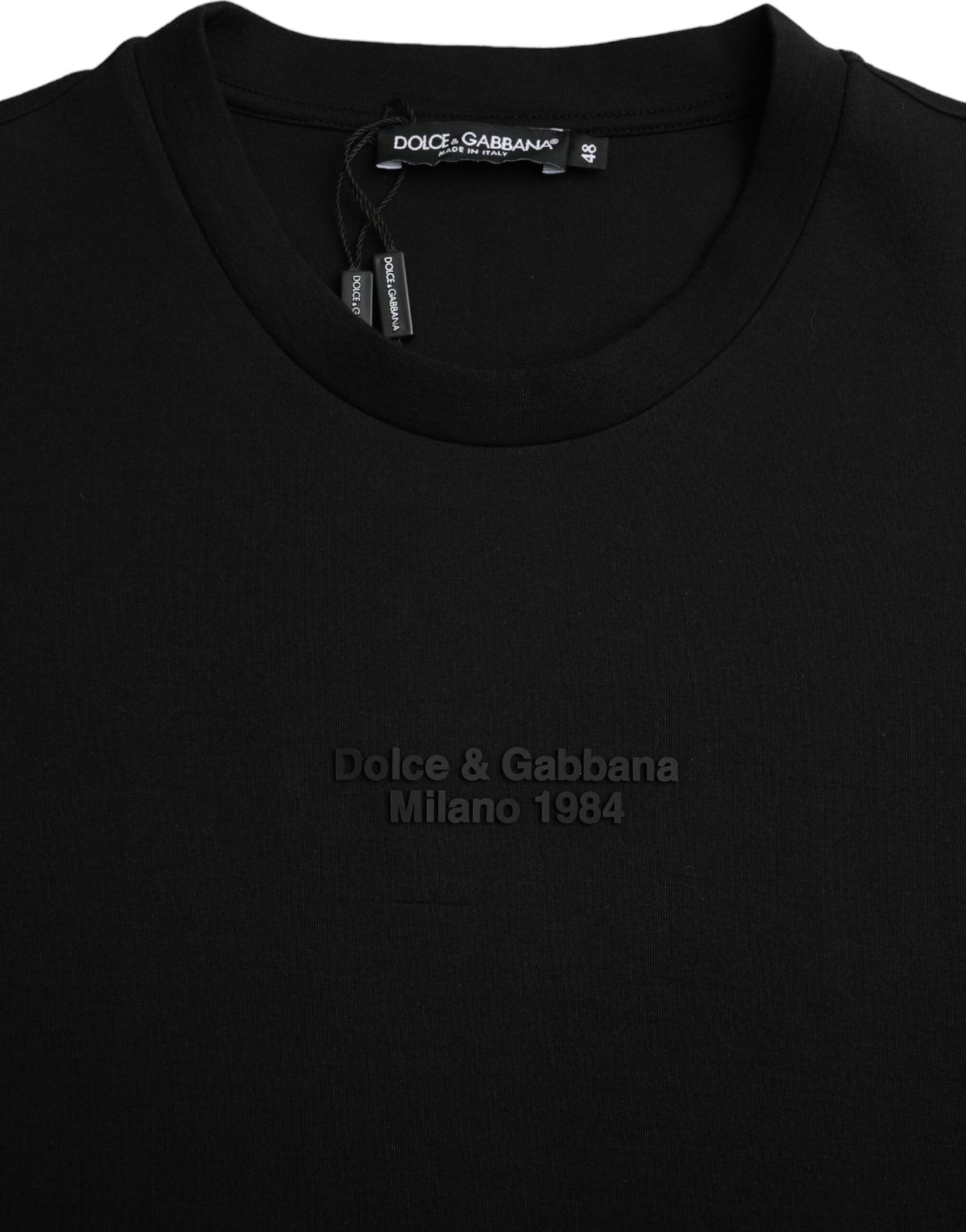 Black Leopard Cotton Short Sleeves T-shirt