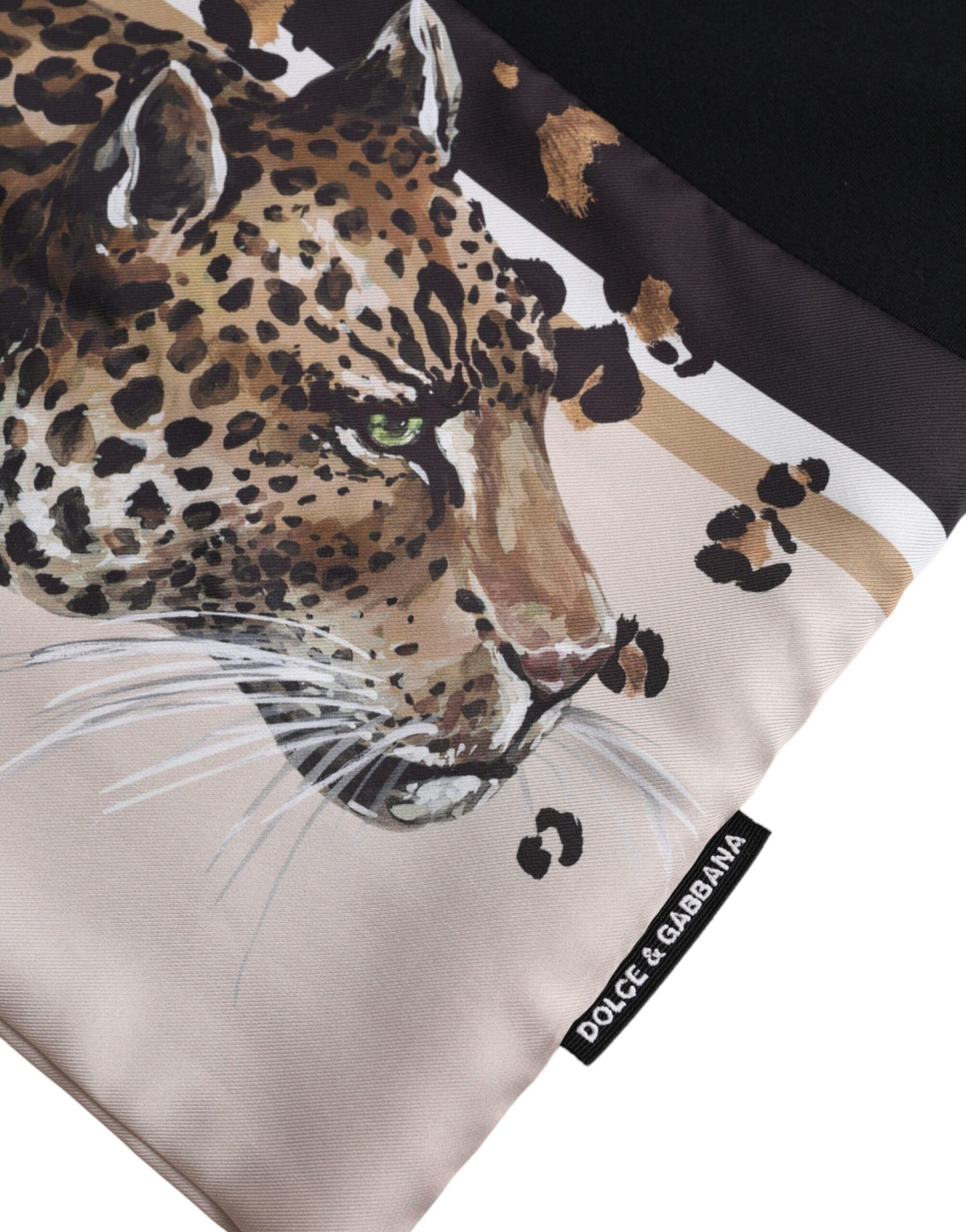 Black Leopard Cotton Short Sleeves T-shirt