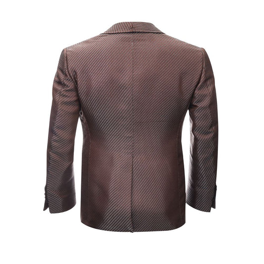Elegant Multicolor Silk Men's Jacket