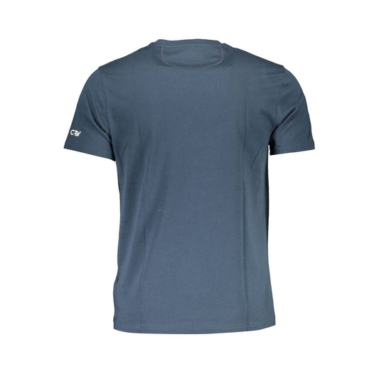 Blue Cotton Men T-Shirt