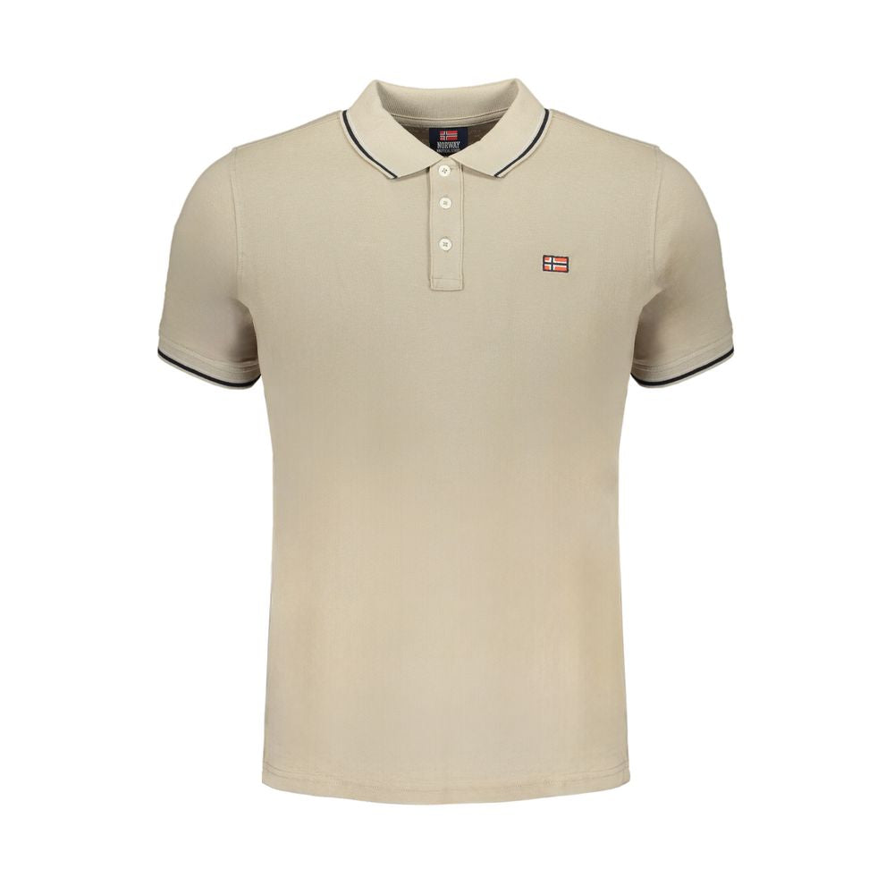 Beige Cotton Polo Shirt