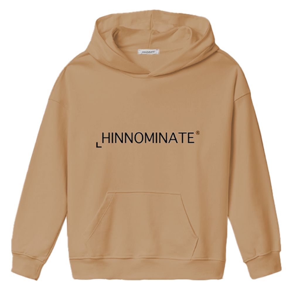 Brown Cotton Men Sweater with Hood