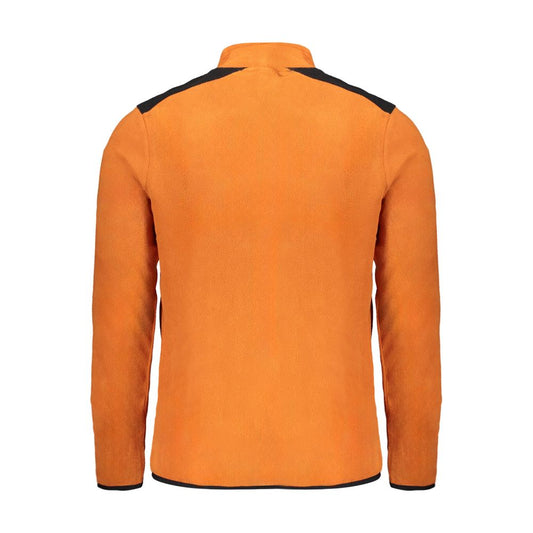 Orange Polyester Men Sweater