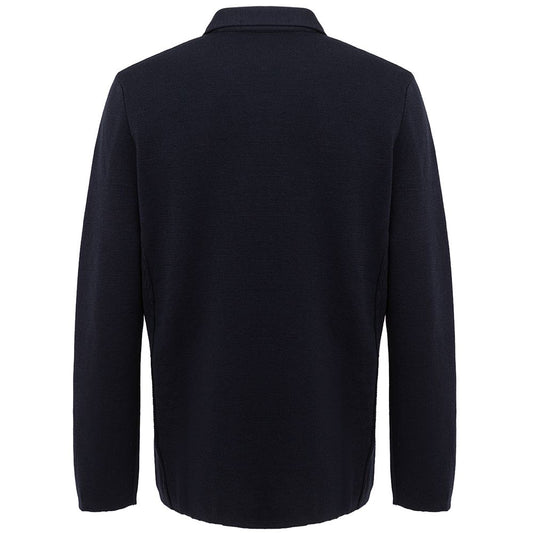 Blue Wool Merino Shirt